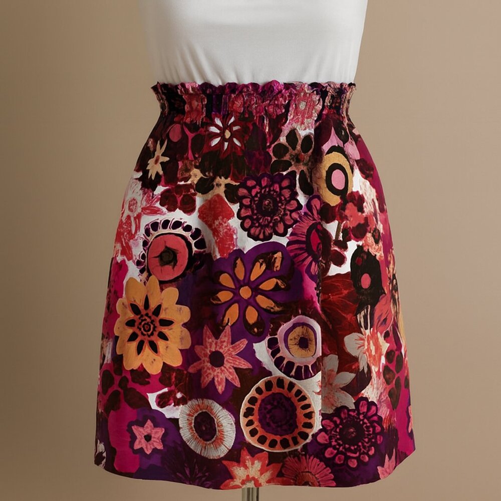 HANDMADED FLORAL SKIRT